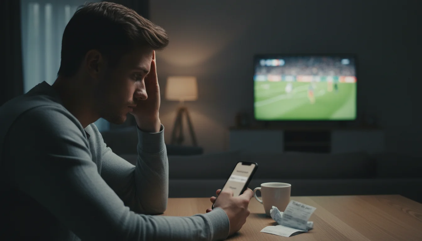 Erreurs paris sportifs football — parieur frustré devant ses résultats